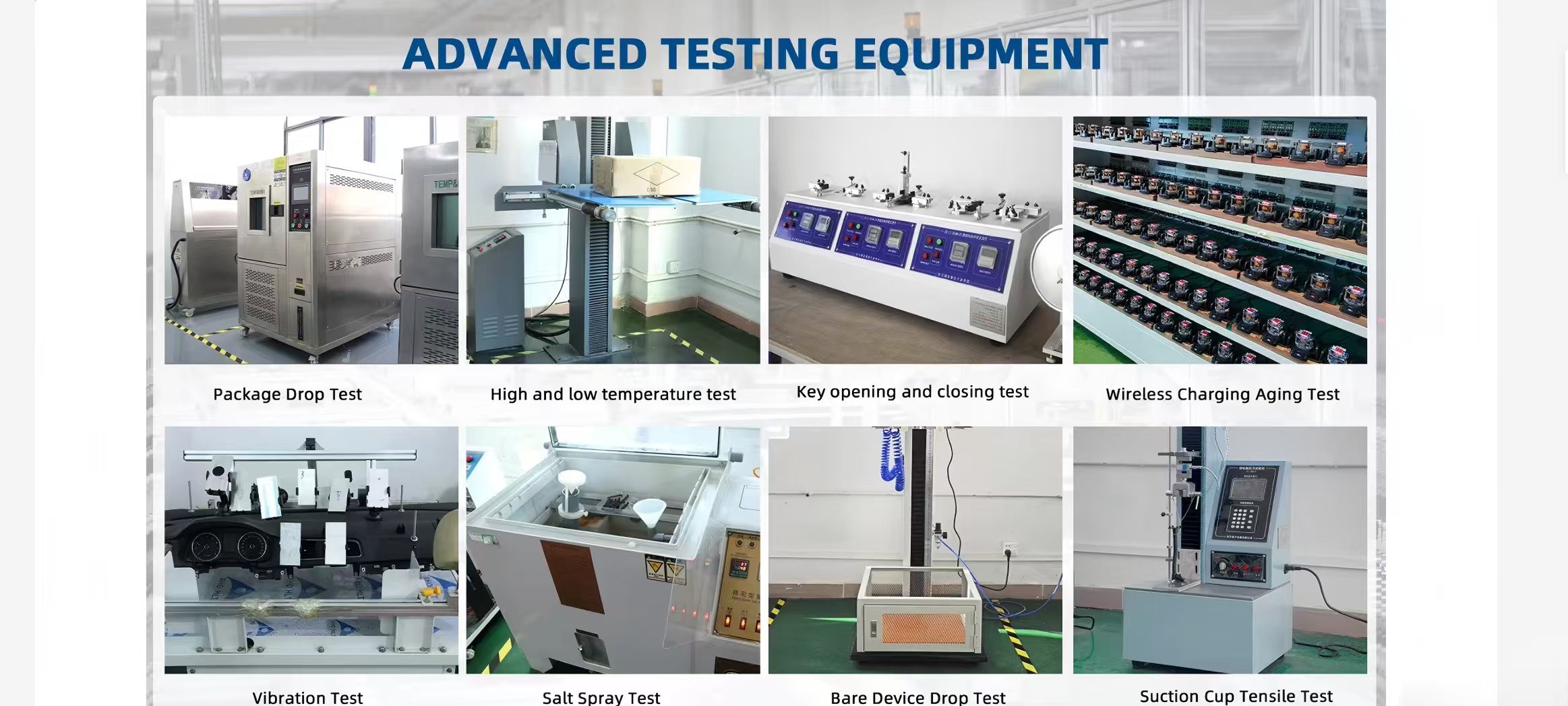 Advanced testing equipment